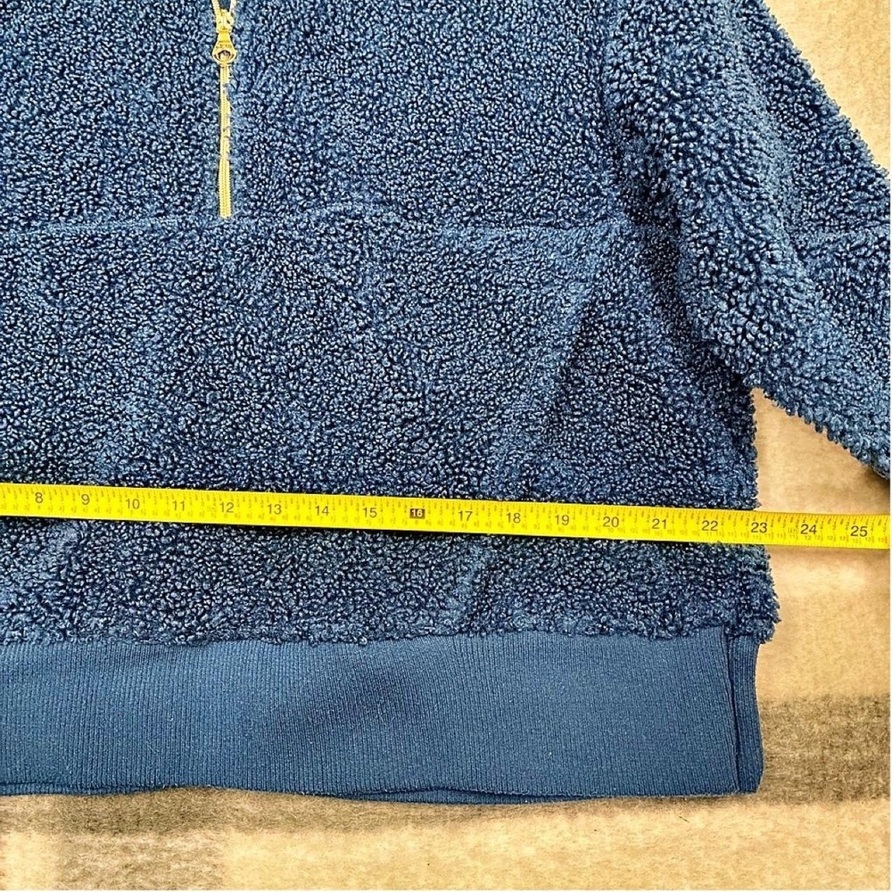 JoyLab Women Blue Sherpa Half-Zip Pullover Sweatshirt Textured Fleece Large - Picture 4 of 7